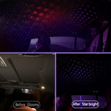 USB Star Lights Car Roof Atmosphere Lamp, Car Led Light Interior, Romantic Projector Star Sky Light,Star Sky Projector Car LED Lights