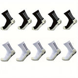 10 Pairs Socks Men's Football Soccer Socks Sports Cycling Grip Socks Anti Slip Non Slip Grip Pads for Football Basketball