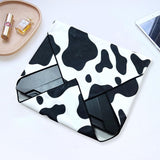 【Valentine's Day Gift】Magic Cloth Cosmetic Bag Cow Print Digital Print Polyester Camera Bag lightweight make up bags Tablet Protective Sleeve Travel Storage