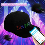 LED Hat Display 2024 Champions Hat - Custom Texts & Images, Bluetooth APP Control - (Express Your Opinion), 2024 LED Champions Hat for iPhone 15/14/13, Detachable LED Display Screen (Compatible all iPhone & Android), Perfect LED Hat for Club Parties