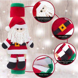 2pcs, Christmas Refrigerator Door Handle Cover Santa Snowman Kitchen Appliance Handle Covers Decorations For Fridge Microwave Oven Ornaments Santa Snowman Indoor Seatbeltcover Cardecoration Home Decor