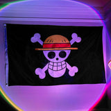 Luffy Flag Banner Anime Room Decor, One Piece, Straw Hat Pirates,Hanging Pack Adventure