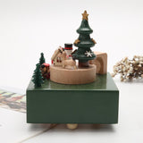 Classical Music Box, Music Box Wooden Clockwork Christmas Decoration Ornaments Crafts Beech Holiday Gifts