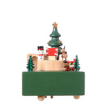 Classical Music Box, Music Box Wooden Clockwork Christmas Decoration Ornaments Crafts Beech Holiday Gifts