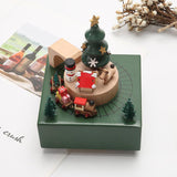 Classical Music Box, Music Box Wooden Clockwork Christmas Decoration Ornaments Crafts Beech Holiday Gifts