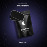 Mouth Tape (30 Pack) Black Soft Grade Fabric, Strong Hypoallergenic Adhesive, One Month 2Supply