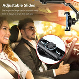 2024 New 1080°Multi-function Sun Visor Universal 360 Degree Rotating Phone Holder Car Rearview Mirror Car Phone Holder Car Holder - Rotatable Retractable Car Phone Holder forDrivers