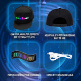 LED Hat Display 2024 Champions Hat - Custom Texts & Images, Bluetooth APP Control - (Express Your Opinion), 2024 LED Champions Hat for iPhone 15/14/13, Detachable LED Display Screen (Compatible all iPhone & Android), Perfect LED Hat for Club Parties