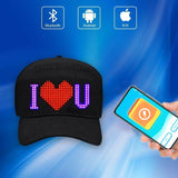 LED Hat Display 2024 Champions Hat - Custom Texts & Images, Bluetooth APP Control - (Express Your Opinion), 2024 LED Champions Hat for iPhone 15/14/13, Detachable LED Display Screen (Compatible all iPhone & Android), Perfect LED Hat for Club Parties