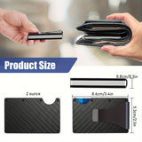 Christmas Gift Xmas New Year Gift Smart Wallet Carbon Fiber RFID Blocking Card Holder Money Clip Wallet Slim Minimalist Wallet or Men, Groomsmen, Gift