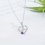 Christmas gift Mother's Day gift 1pc MOM Letter Heart-shaped Pendant Necklace, Mother's Day Gift