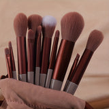Set Of 13 Makeup Brushes For Face Blush Concealer Eyeshadow Foundation Brush Beauty Tool Carrying Convenient Multifunctional Cosmetic Brushes