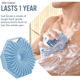 Silicone Loofah Body Scrubber, Soft Multi-Functional Exfoliating Body Scrubber, Shower Scrubber for Deep Clean & Exfoliating, Shower Brush with Ergonomic Non-Slip Handle for All Skin Types