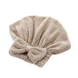 Magic Microfiber Hair Drying Towel Super Absorbent Hair Dry Wrap with Button Soft Bath Shower Cap Lady Turban Head