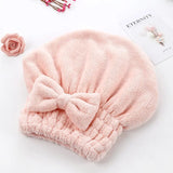 Magic Microfiber Hair Drying Towel Super Absorbent Hair Dry Wrap with Button Soft Bath Shower Cap Lady Turban Head