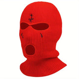 3 Holes Winter Ski Mask Warm Unisex Balaclava Mask Hat Full Face Knitted Snowboard Cap Hip Hop Beanie