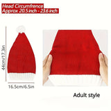 2 Size Available Cute Knitted Santa Hat With Pompom Perfect Christmas Gift And Party Decoration