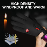 Winter Warm Gloves, 1 Pair Men's and Women's Outdoor Cycling Gloves Warm Plush Lining for Sports, Fishing, Autumn Travel, Waterproof, Windproof and Non-slip Touch Screen Gloves, Birthday Gift, Christmas Gift, Halloween Gift