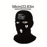 Unisex Thermal 3-Hole Winter Knitted Mask With Full Face Covering For Outdoor Sports Cycling