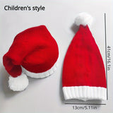 2 Size Available Cute Knitted Santa Hat With Pompom Perfect Christmas Gift And Party Decoration