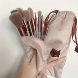 Set Of 13 Makeup Brushes For Face Blush Concealer Eyeshadow Foundation Brush Beauty Tool Carrying Convenient Multifunctional Cosmetic Brushes